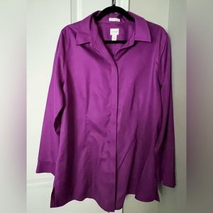 NEW 🌺 Chicos XL 16 Button Down 🌺 NO IRON